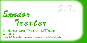 sandor trexler business card